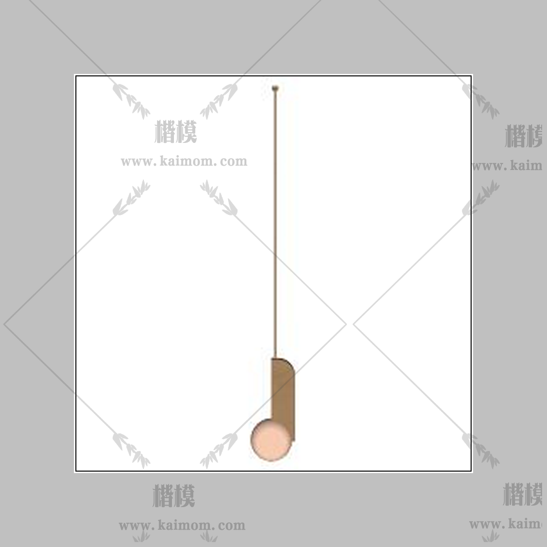 吊灯模型下载，免调整材质-1