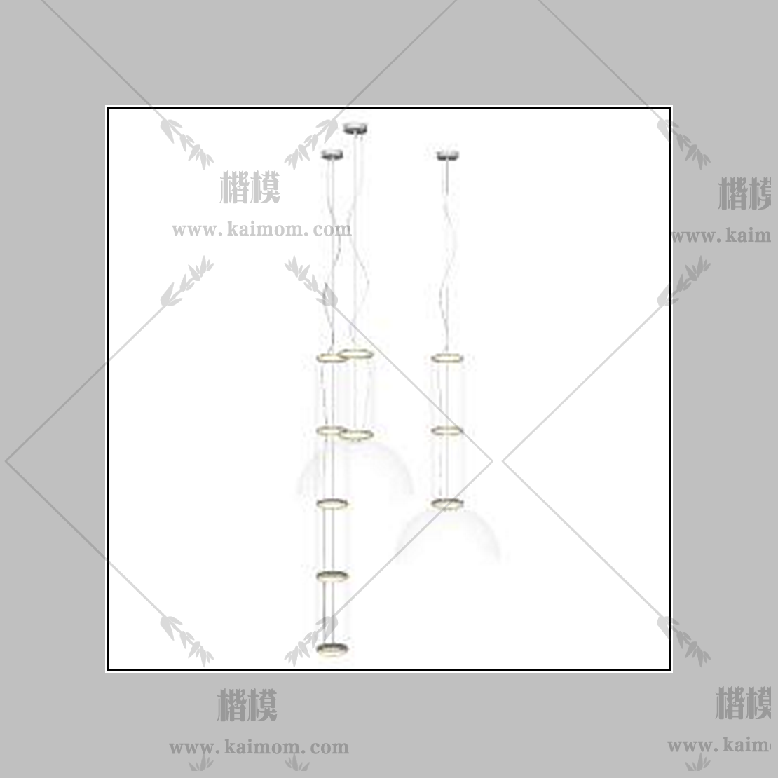 吊灯模型下载，材质免调整-1