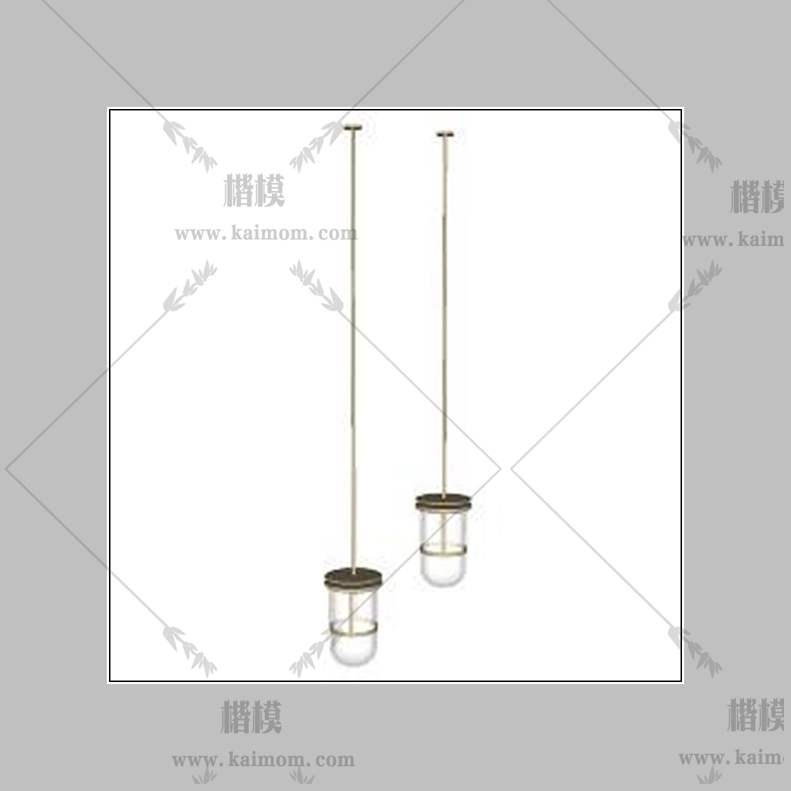 吊灯模型下载，免调整材质-1