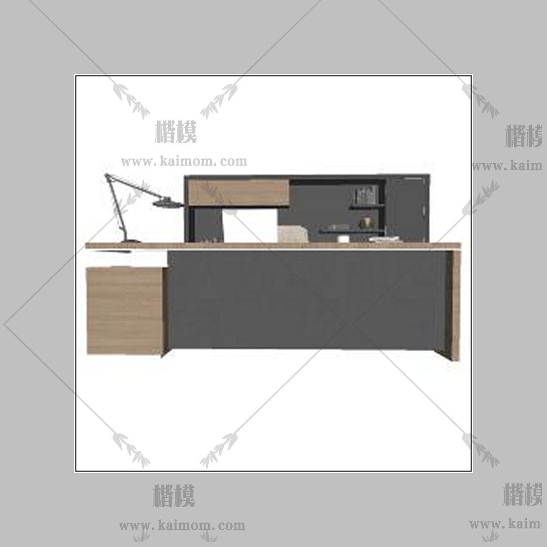 办公室组合模型下载，材质免调整-1