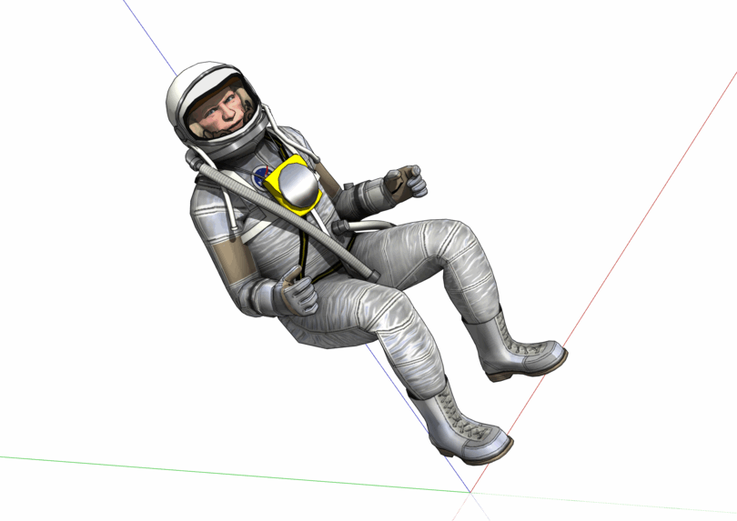 航天员SU模型下载-1