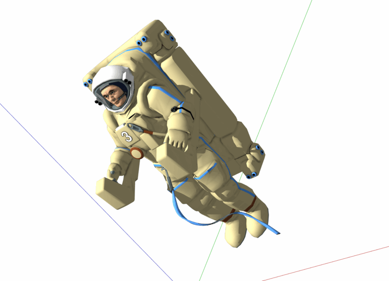 航天员SU模型下载-1