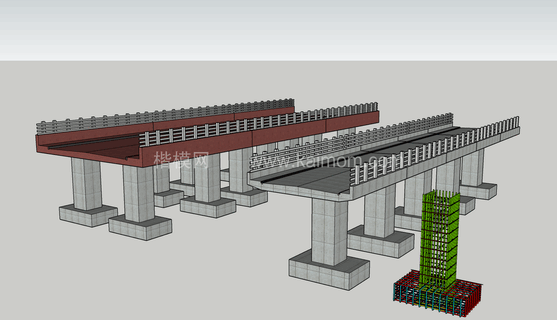 钢筋结构SU模型下载-1