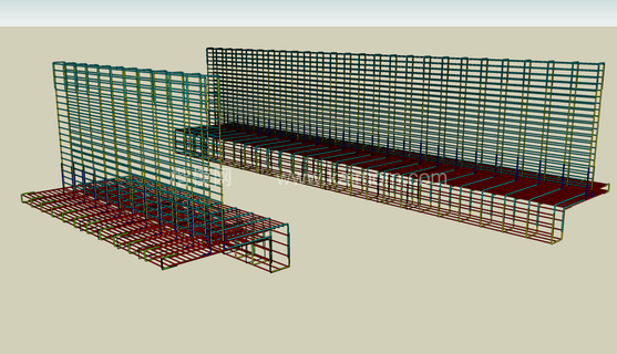钢筋结构SU模型下载-1