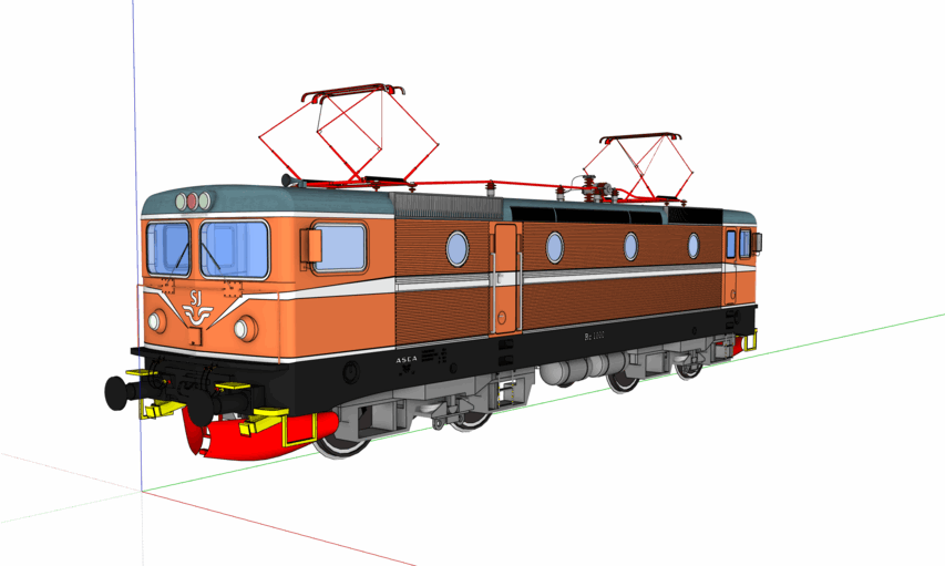 火车头SU模型下载-1