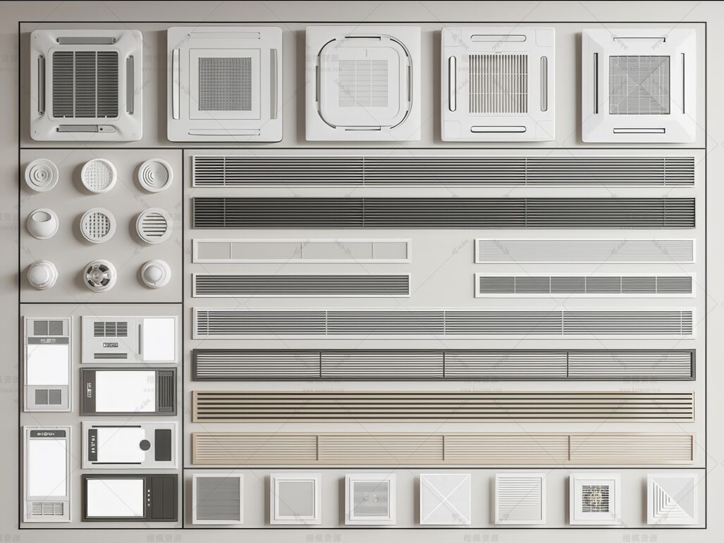空调出风口SU模型下载-1